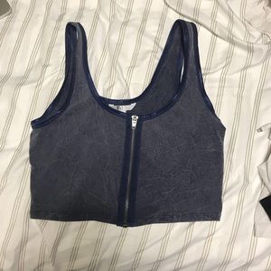 Zip up crop top